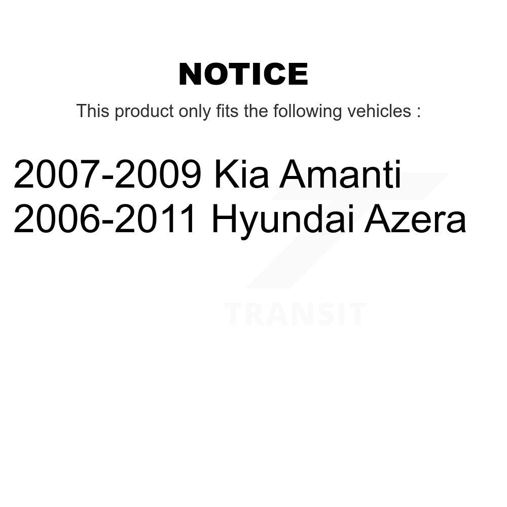 Wheel Bearing Disc Brake Rotors And Pads Front Kit For Hyundai Azera Kia Amanti