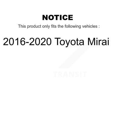 Hub Bearing Brake Rotor And Pad Front Rear Kit (10Pc) For 2016-2020 Toyota Mirai
