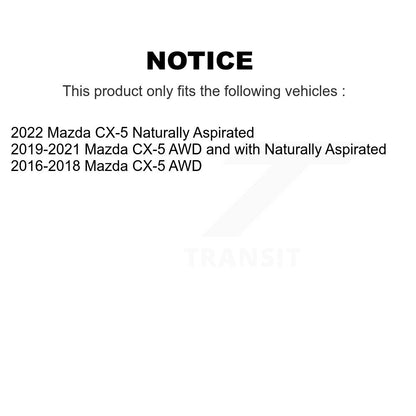Hub Bearing Coated Disc Brake Rotor And Pad Front Rear Kit (10Pc) For Mazda CX-5