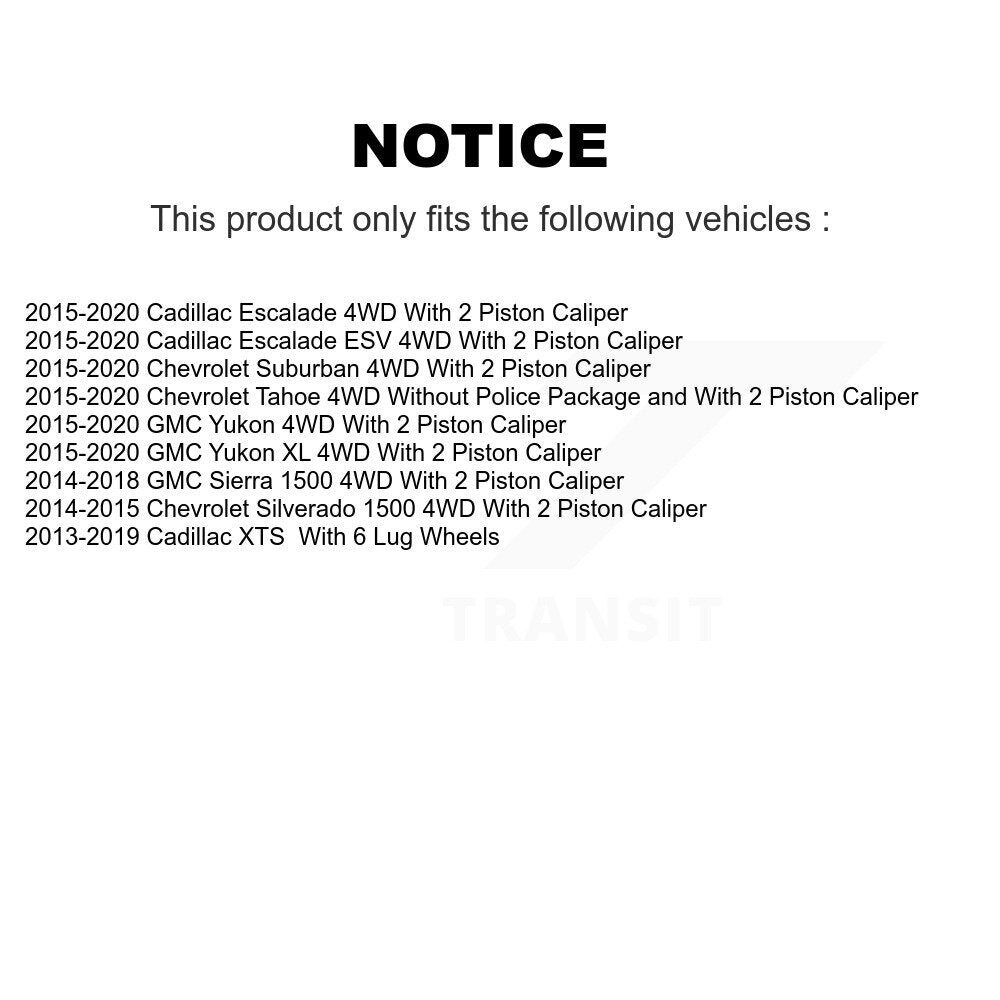 Hub Bearing Drilled Slot Brake Rotor Pad Front Kit For GMC Sierra 1500 Chevrolet