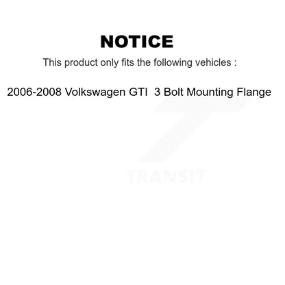 Hub Bearing Coated Disc Brake Rotor Pad Front Rear Kit (10Pc) For Volkswagen GTI