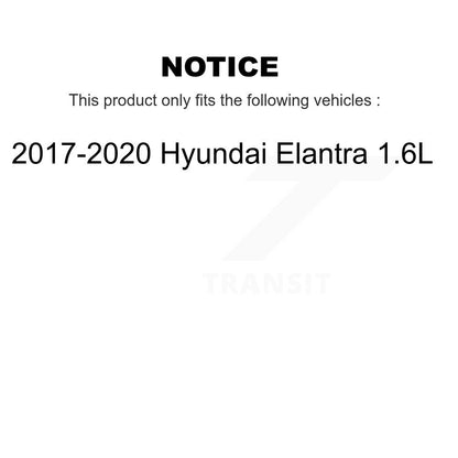 Hub Bearing Coated Brake Rotor Pads Front Kit For 2017-2020 Hyundai Elantra 1.6L