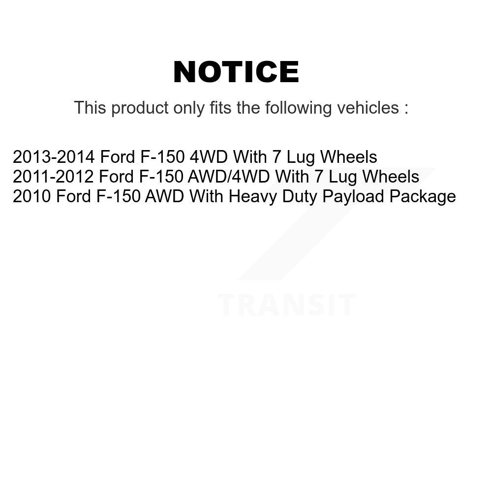 Hub Bearing Assembly Coated Disc Brake Rotors And Pads Front Kit For Ford F-150