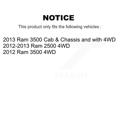 Hub Bearing Assembly Coated Disc Brake Rotor And Pad Front Kit For Ram 3500 2500