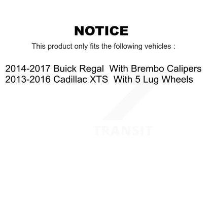 Hub Bearing Assembly Coat Brake Rotor Pad Front Kit For Buick Regal Cadillac XTS