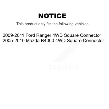 Hub Bearing Coated Brake Rotor And Pad Front Kit For Ford Ranger Mazda B4000 4WD