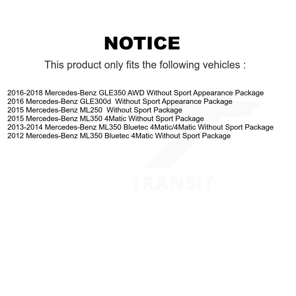 Hub Bearing Coat Brake Rotor Pads Front Kit For Mercedes-Benz ML350 GLE350 ML250