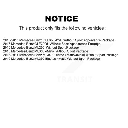 Hub Bearing Coat Brake Rotor Pads Front Kit For Mercedes-Benz ML350 GLE350 ML250