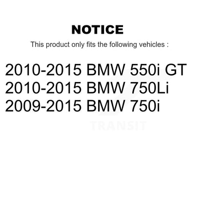 Hub Bearing Assembly Coated Brake Rotor Pad Front Kit For BMW 750i 550i GT 750Li