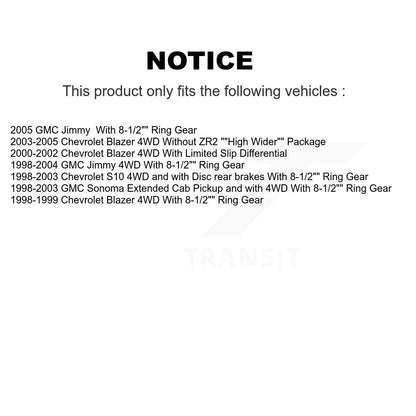 Hub Bearing Coated Brake Rotor Pads Shoe Front Rear Kit (10Pc) For Chevrolet GMC