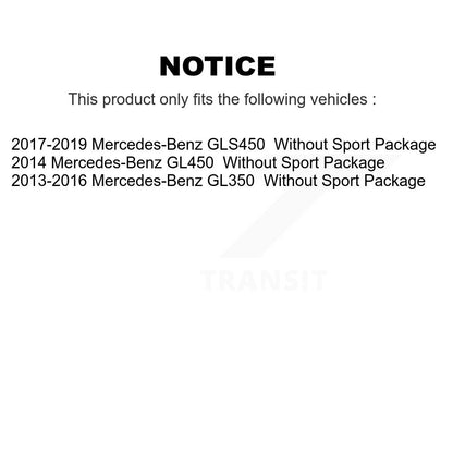 Hub Bearing Coated Brake Rotor Pads Shoe Front Rear Kit (10Pc) For Mercedes-Benz