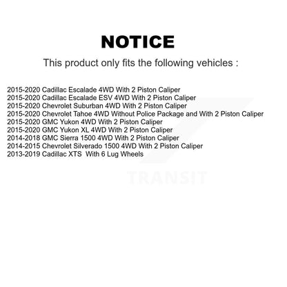 Hub Bearing Brake Rotor Pad Front Kit For GMC Sierra 1500 Chevrolet Silverado XL