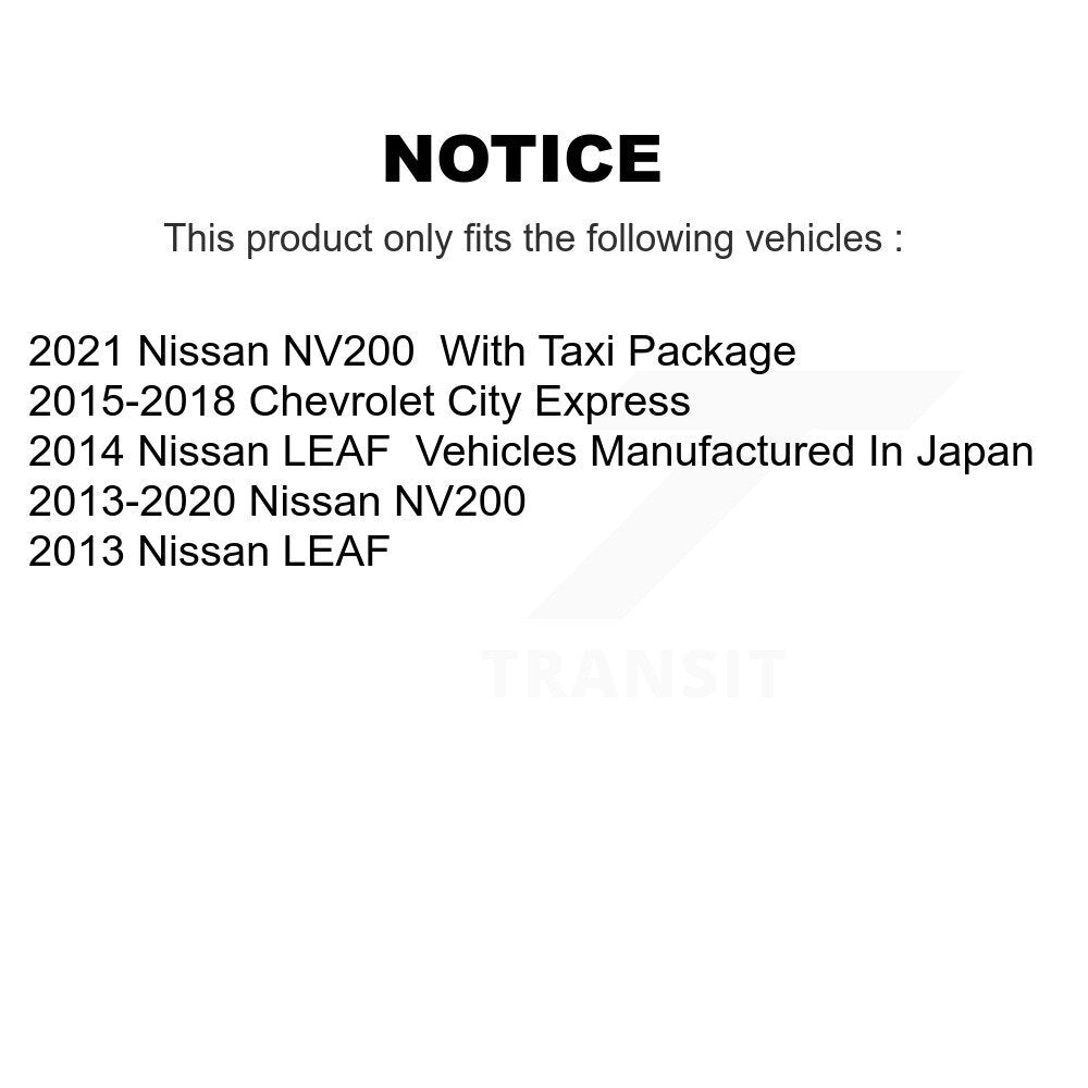 Hub Bearing Disc Brake Rotor Pads Front Kit For Nissan NV200 LEAF Chevrolet City