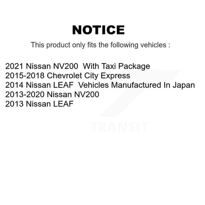 Hub Bearing Disc Brake Rotor Pads Front Kit For Nissan NV200 LEAF Chevrolet City