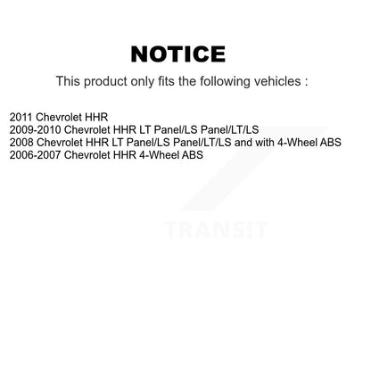 Hub Bearing Assembly Disc Brake Rotors And Pads Front Kit For Chevrolet HHR