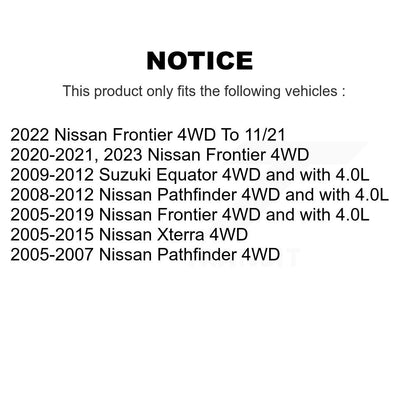 Hub Bearing Disc Brake Rotor Pad Front Kit For Nissan Frontier Pathfinder Xterra