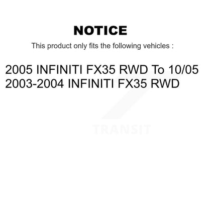 Hub Bearing Assembly Disc Brake Rotors And Pads Front Kit For INFINITI FX35 RWD