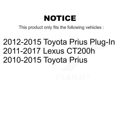 Hub Bearing Disc Brake Rotor Pad Front Kit For Toyota Prius Lexus CT200h Plug-In