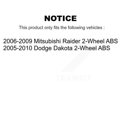 Hub Bearing Disc Brake Rotor & Pads Front Kit For Dodge Dakota Mitsubishi Raider