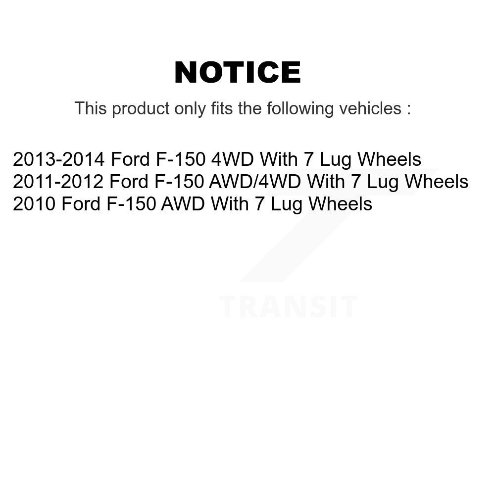 Hub Bearing Assembly Disc Brake Rotors And Ceramic Pads Front Kit For Ford F-150