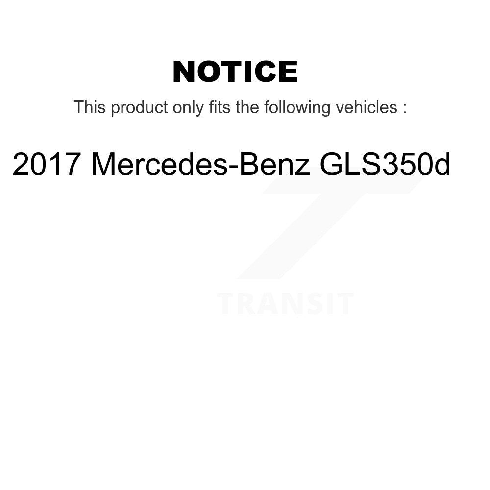 Hub Bearing Assembly Brake Rotor & Pads Front Kit For 2017 Mercedes-Benz GLS350d