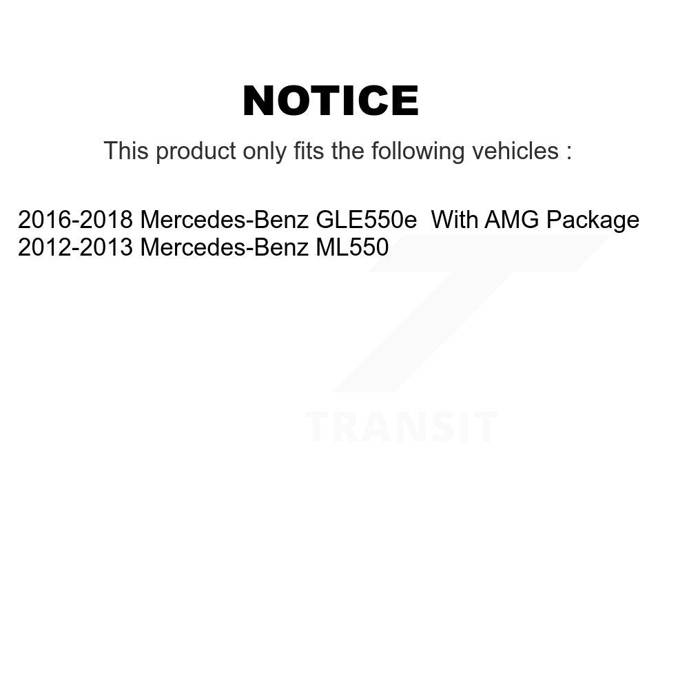 Hub Bearing Coated Brake Rotor Pad Front Kit For Mercedes-Benz GL350 GL550 ML550