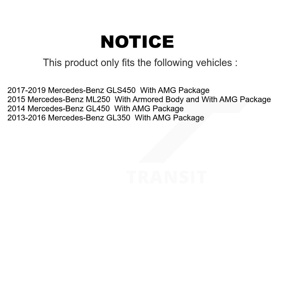 Hub Bearing Coated Brake Rotor Pads Shoe Front Rear Kit (10Pc) For Mercedes-Benz