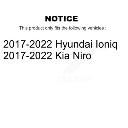 Hub Bearing Disc Brake Rotor Pads Front Kit For 2017-2022 Hyundai Ioniq Kia Niro