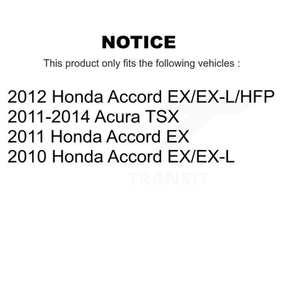 Wheel Bearing Coated Disc Brake Rotor & Pad Front Kit For Honda Accord Acura TSX
