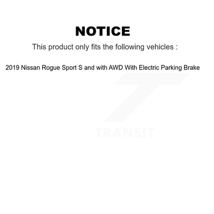 Hub Bearing Coated Brake Rotor Pads Front Rear Kit (10Pc) For Nissan Rogue Sport