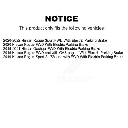 Hub Bearing Coated Brake Rotor Pads Front Rear Kit (10Pc) For Nissan Rogue Sport