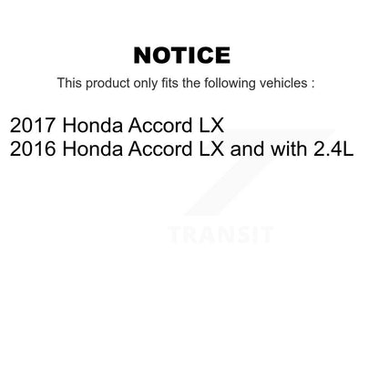 Hub Bearing Coated Disc Brake Rotor & Pad Front Rear Kit (10Pc) For Honda Accord