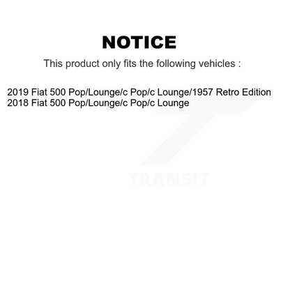 Hub Bearing Disc Brake Rotor And Ceramic Pads Front Rear Kit (10Pc) For Fiat 500