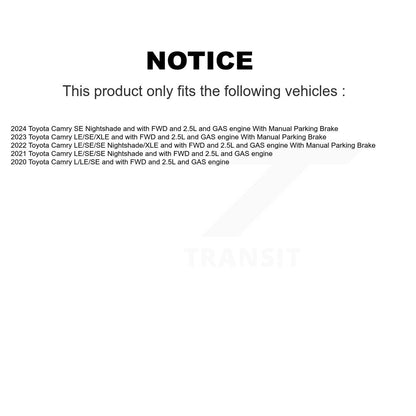 Hub Bearings Disc Brake Rotors And Pads Front Rear Kit (10Pc) For Toyota Camry