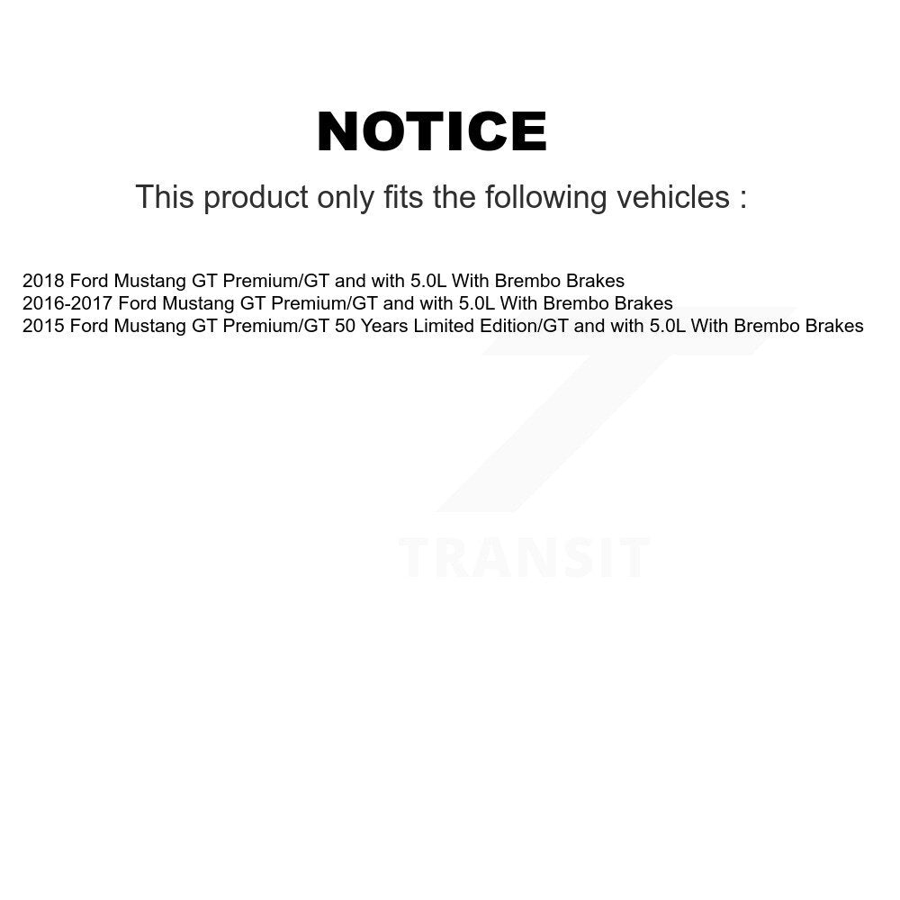 Hub Bearings Disc Brake Rotors And Pads Front Rear Kit (10Pc) For Ford Mustang