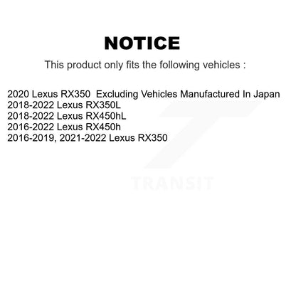 Hub Bearing Coat Brake Rotor Pad Front Kit For Lexus RX350 RX450h RX350L RX450hL
