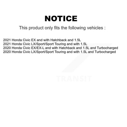 Wheel Hub Bearing Disc Brake Rotor And Pad Front Rear Kit (10Pc) For Honda Civic