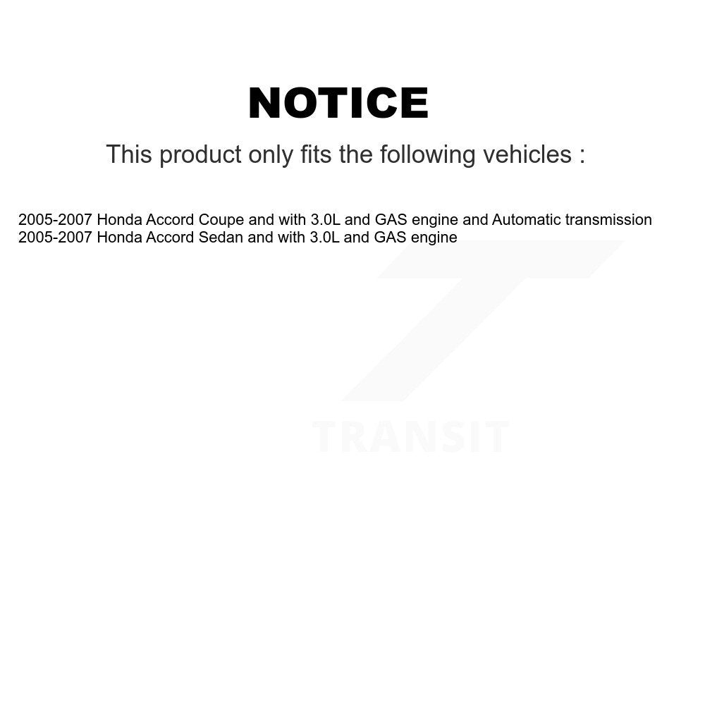 Hub Bearing Coated Disc Brake Rotor & Pad Front Rear Kit (10Pc) For Honda Accord