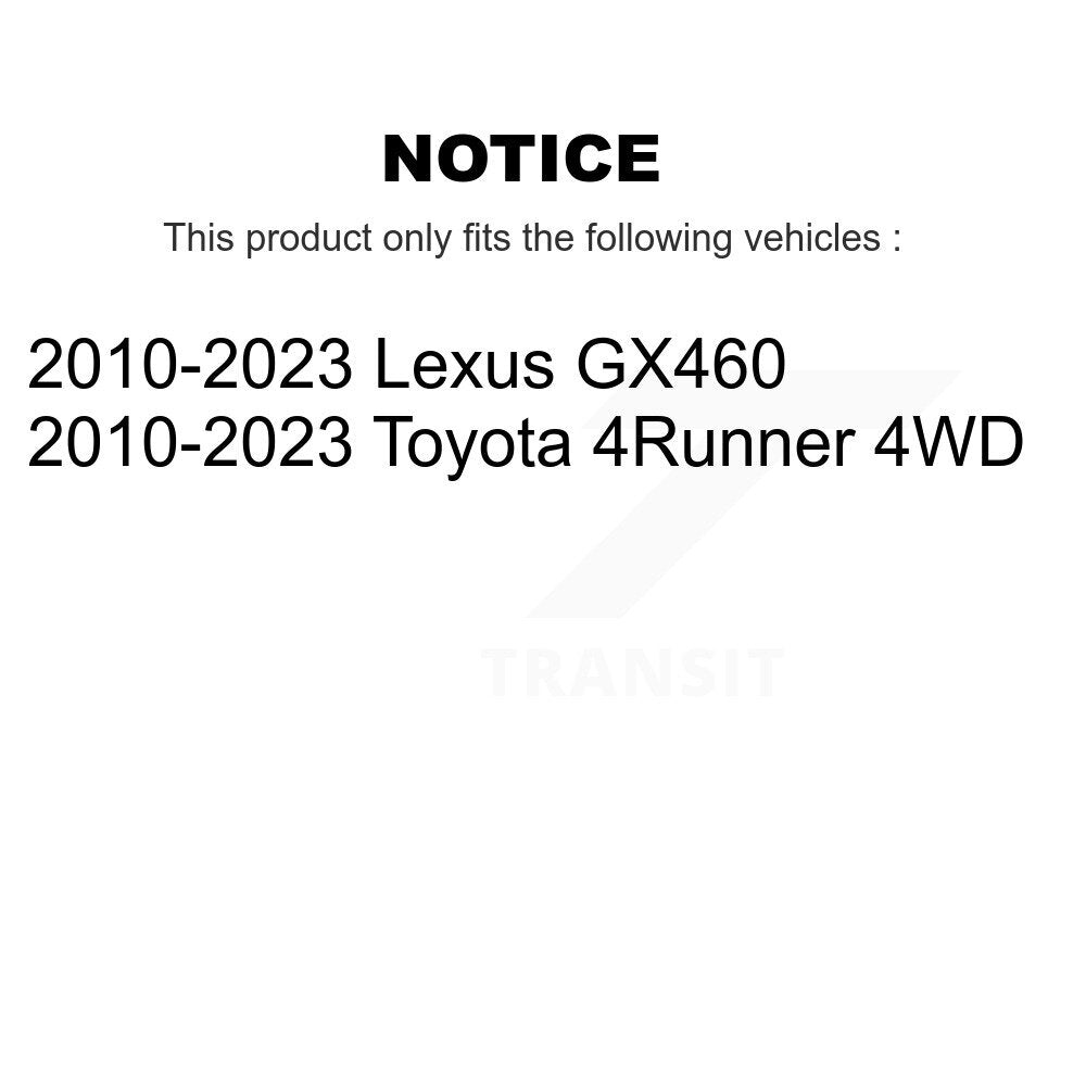 Hub Bearing Coated Disc Brake Rotor Pad Front Kit For Toyota 4Runner Lexus GX460