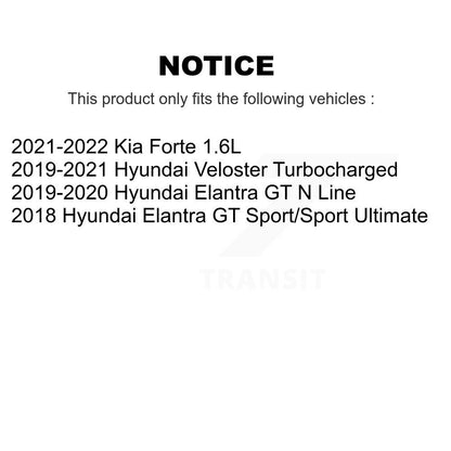 Hub Bearing Coated Brake Rotor & Pads Front Kit For Kia Forte Hyundai Elantra GT