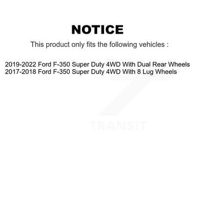 Hub Bearing Assembly Brake Rotor And Pad Front Kit For Ford F-350 Super Duty 4WD