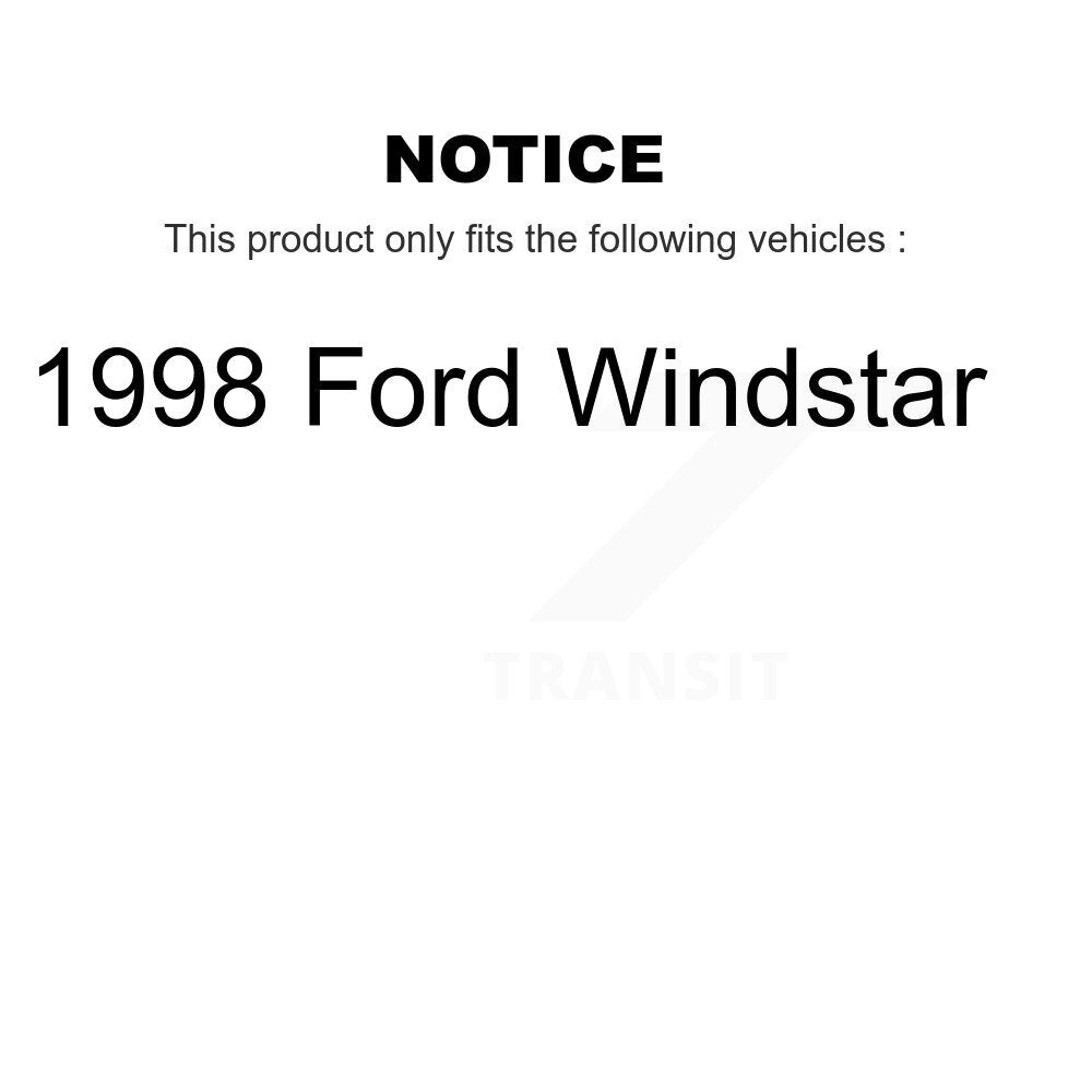 Hub Bearing Assembly Disc Brake Rotors And Pads Front Kit For 1998 Ford Windstar