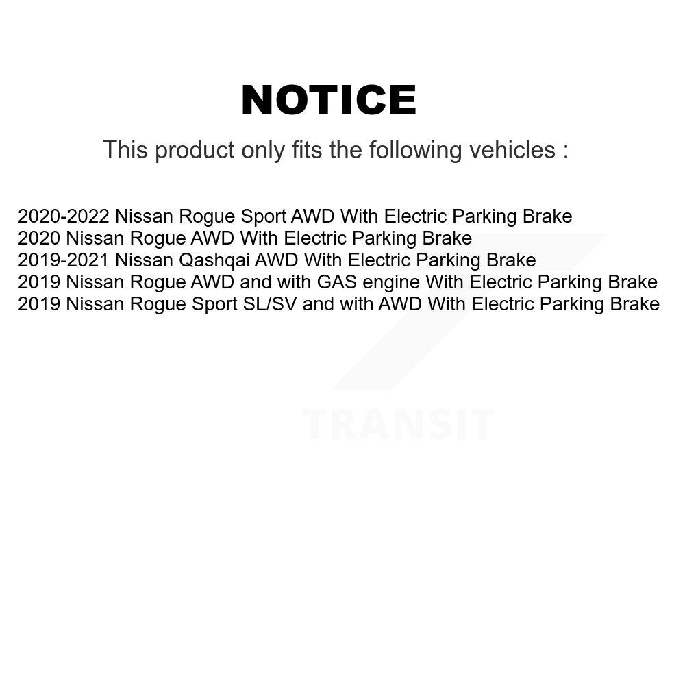 Hub Bearing Brake Rotor Pad Front Rear Kit (10Pc) For Nissan Rogue Sport Qashqai