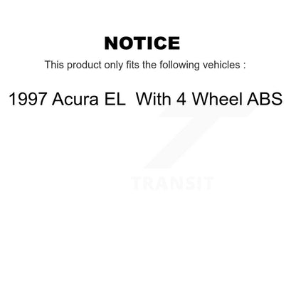 Hub Bearing Brake Rotor Pads Front Rear Kit (10Pc) For Acura EL With 4 Wheel ABS