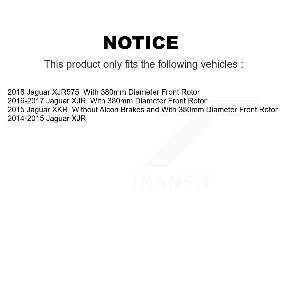 Wheel Bearing Coated Brake Rotor & Pad Front Kit For Jaguar XJR XJR575 XKR XKR-S