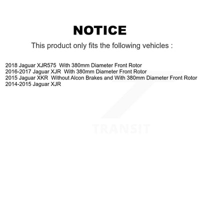 Wheel Bearing Coated Brake Rotor & Pad Front Kit For Jaguar XJR XJR575 XKR XKR-S