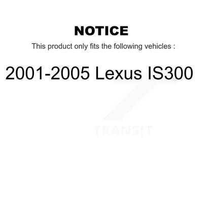 Bearing Disc Brake Rotor And Pad Front Rear Kit (10Pc) For 2001-2005 Lexus IS300