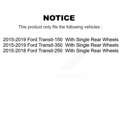 Hub Bearing Coated Brake Rotor & Pads Front Kit For Ford Transit-250 Transit-150