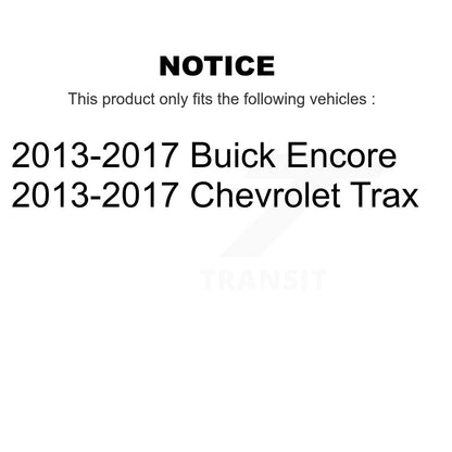 Wheel Bearing Coated Brake Rotor & Pad Front Kit For Chevrolet Trax Buick Encore