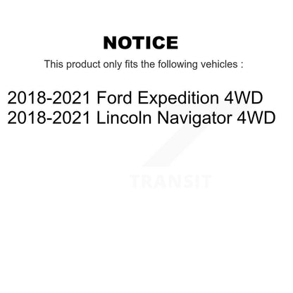 Hub Bearing Drill Slot Brake Rotor Pad Front Kit For Ford Expedition Lincoln 4WD